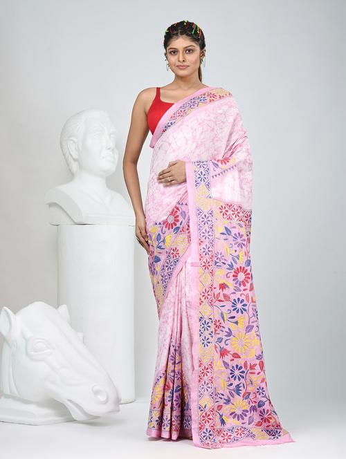 women printed handloom saree with blouse - 22060727 -  Standard Image - 0