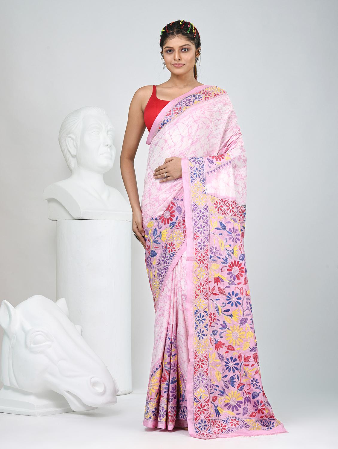 women printed handloom saree with blouse - 22060727 -  Zoom Image - 0