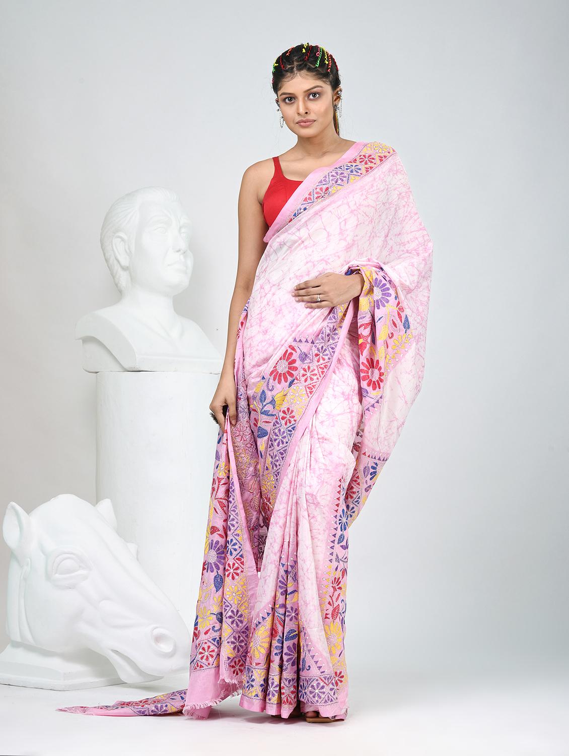 women printed handloom saree with blouse - 22060727 - Standard Image - 2
