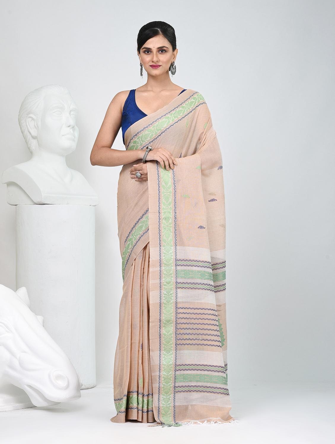 women self design handloom saree with blouse - 22060779 -  Zoom Image - 0