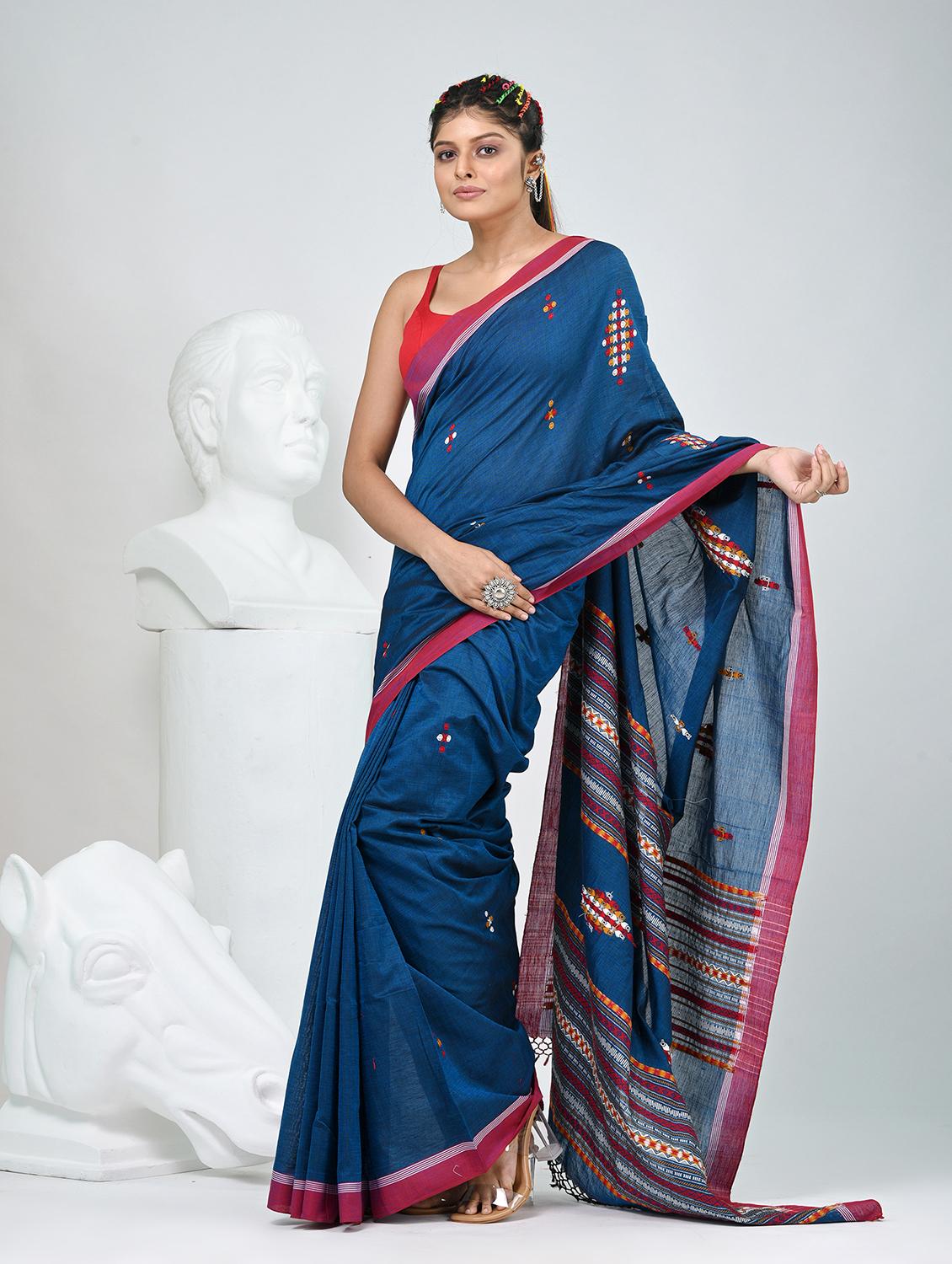 women self design handloom saree with blouse - 22060783 - Standard Image - 2