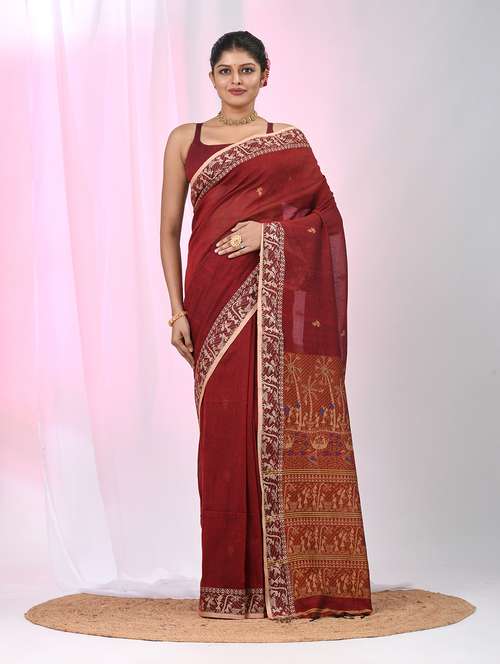 women self design handloom saree with blouse - 22060802 -  Standard Image - 0