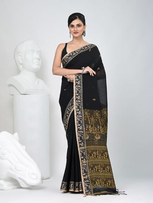 women self design handloom saree with blouse - 22060804 - Standard Image - 0