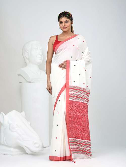 women self design handloom saree with blouse - 22060810 -  Standard Image - 0