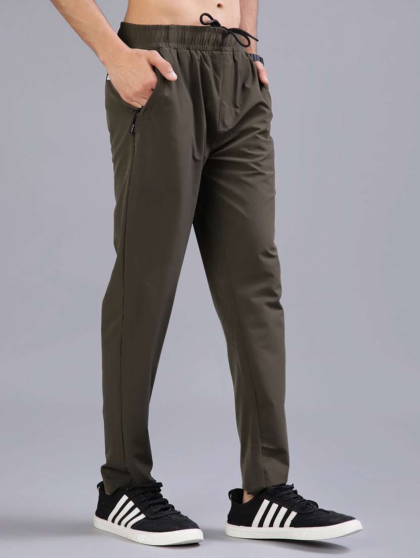 men solid mid rise regular fit track pant - 22060905 -  Standard Image - 2