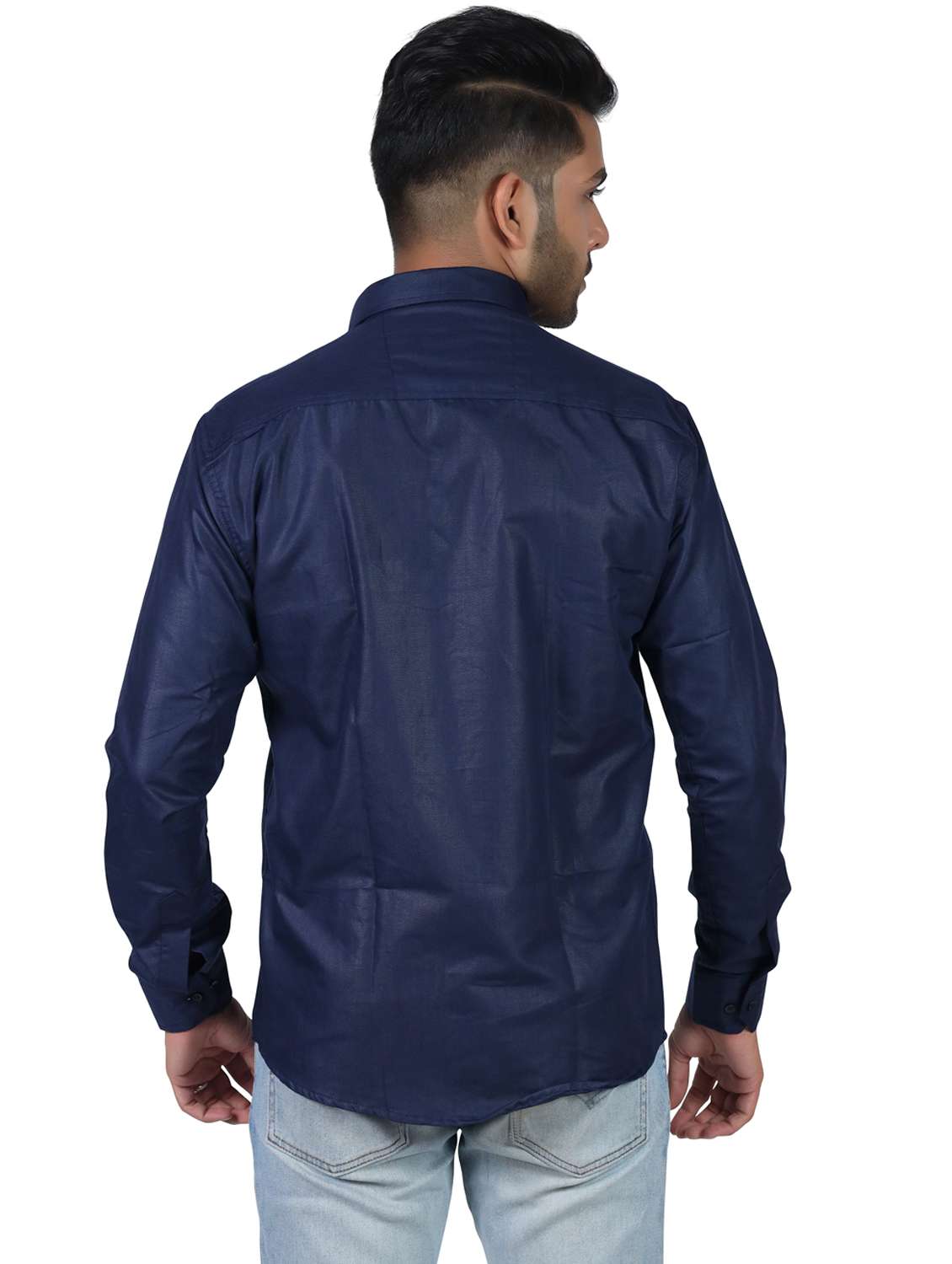 men solid collared long sleeve regular fit shirt - 22060960 -  Standard Image - 2