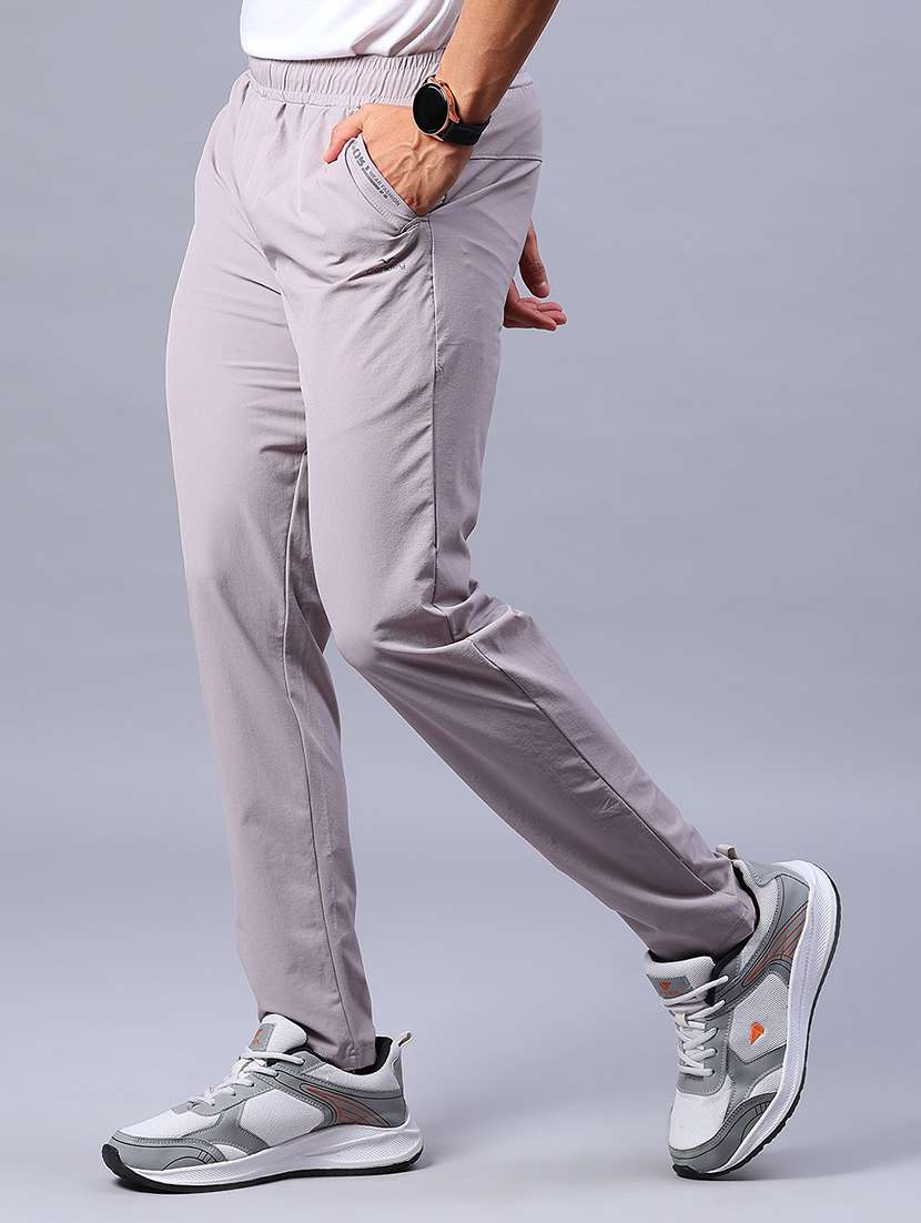 men solid mid rise regular fit track pant - 22060965 - Standard Image - 2