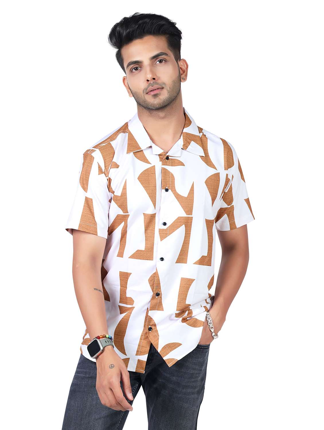 men printed short sleeve regular fit t-shirt