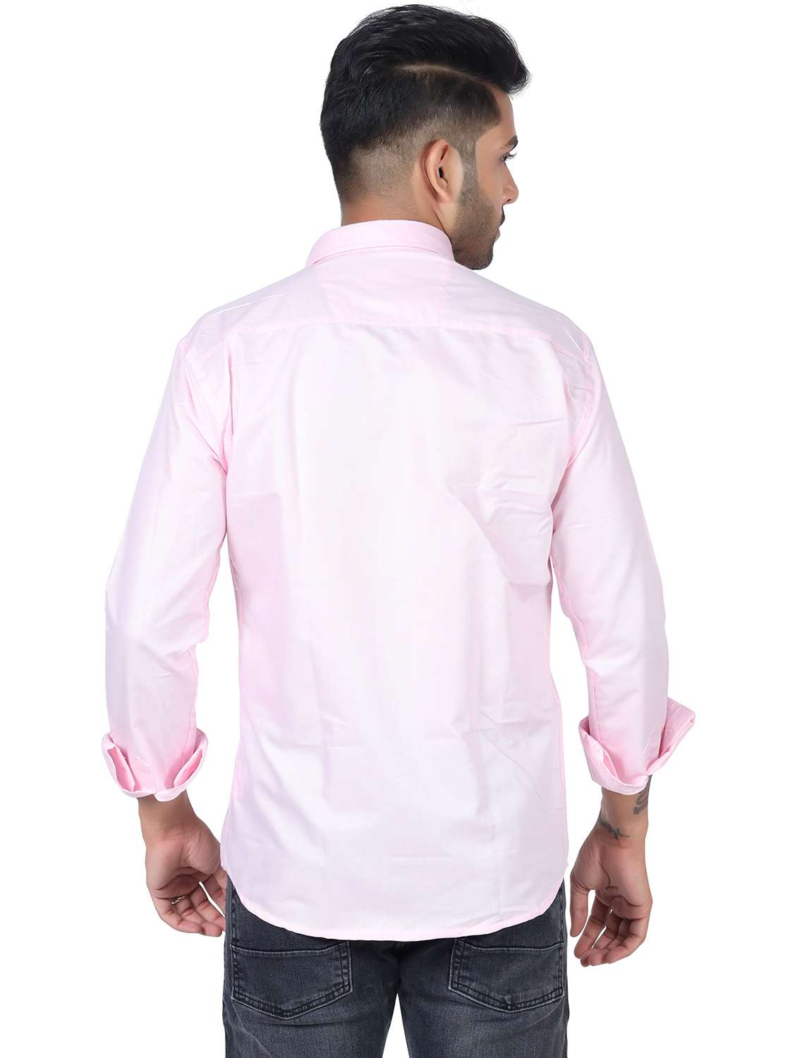men solid collared long sleeve regular fit shirt - 22061054 -  Standard Image - 2