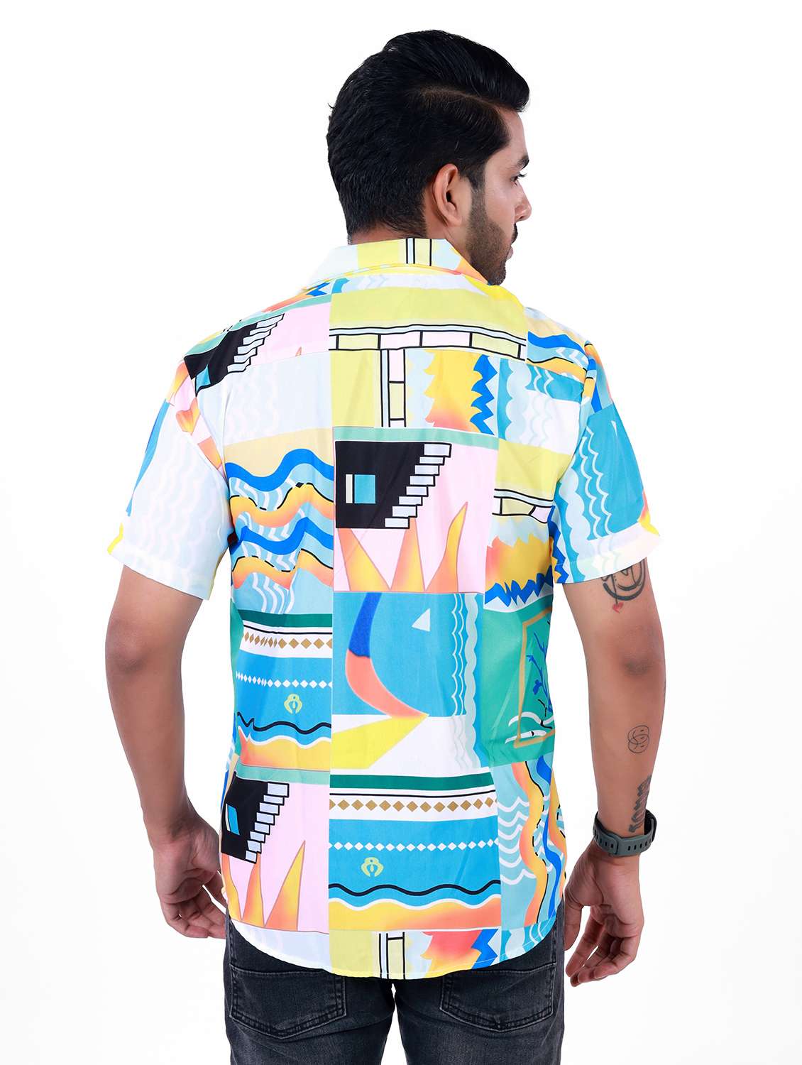 men printed short sleeve regular fit t-shirt - 22061247 -  Standard Image - 2