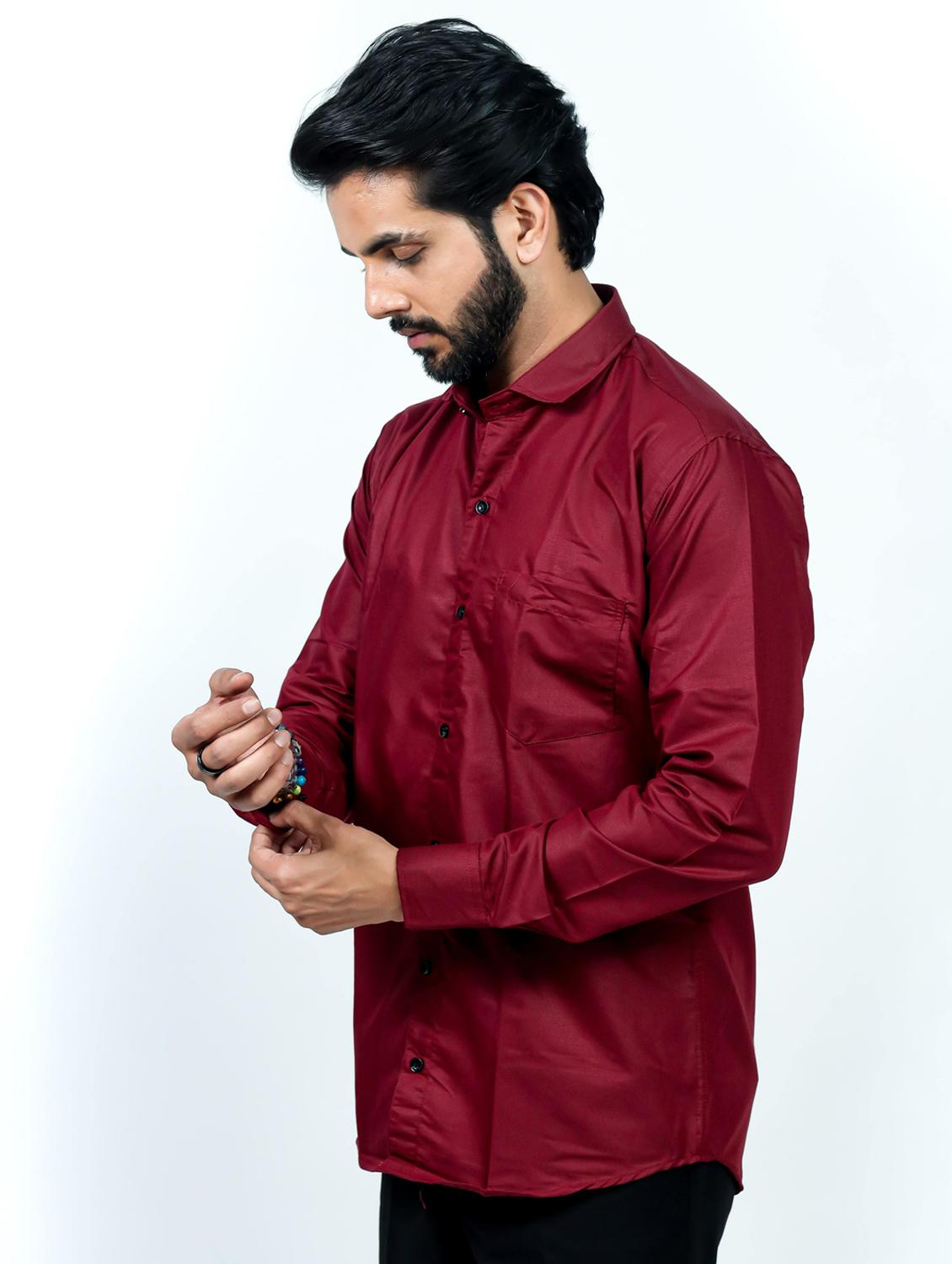 men checkered collared long sleeve regular fit shirt - 22061280 - Standard Image - 2