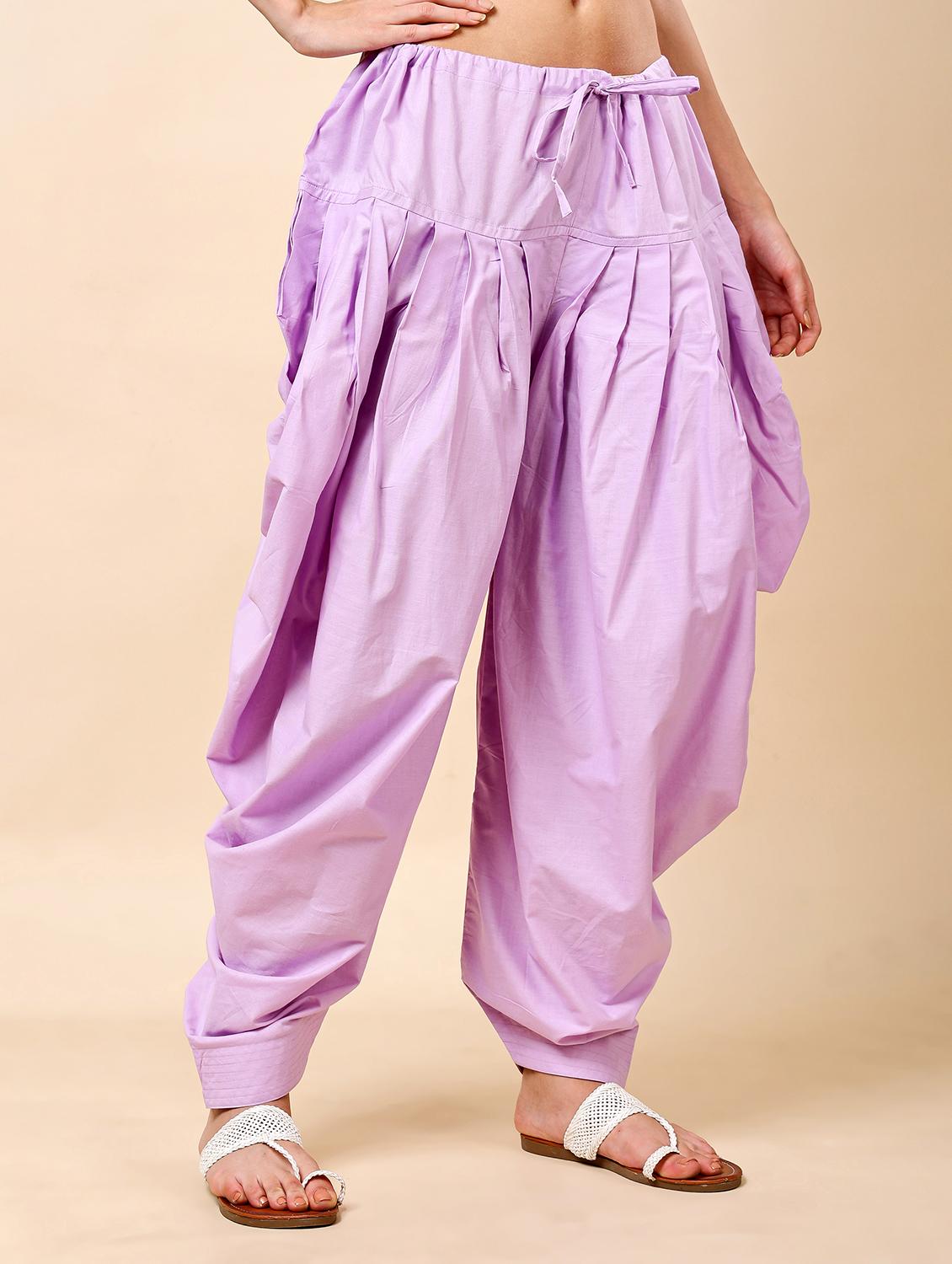 women lavender solid patiyala salwar - 22061372 - Standard Image - 2