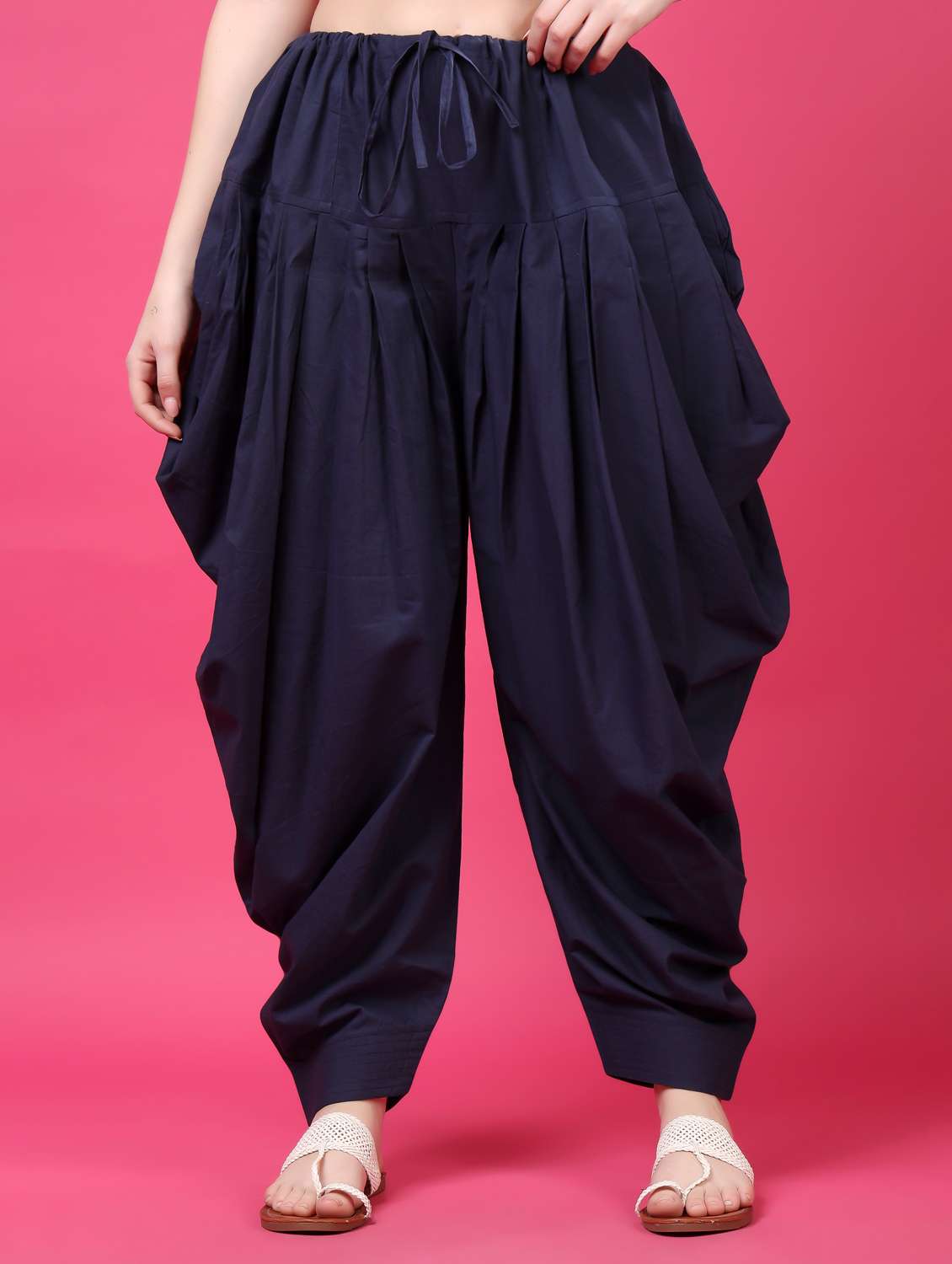 women solid mid rise patiyala salwar