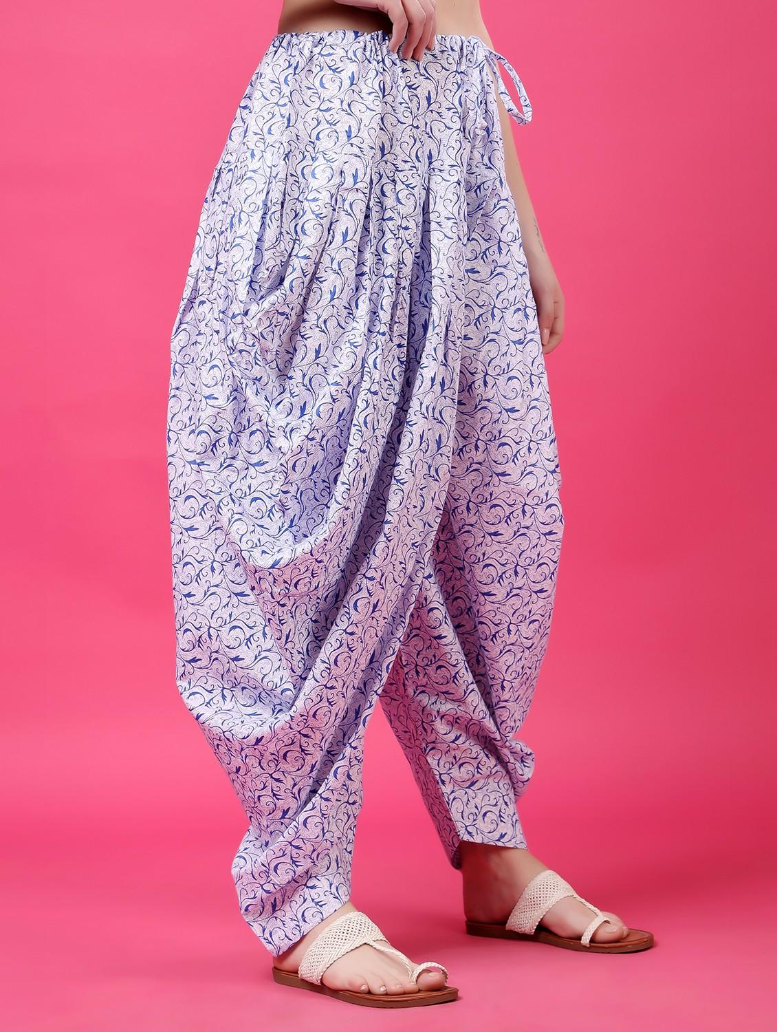 women printed mid rise patiyala salwar - 22061376 - Standard Image - 2