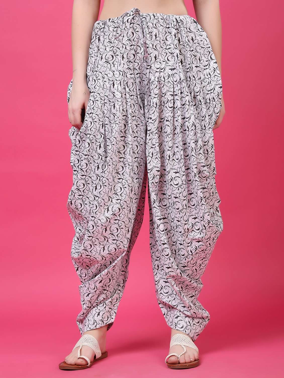 women printed mid rise patiyala salwar - 22061377 - Zoom Image - 0