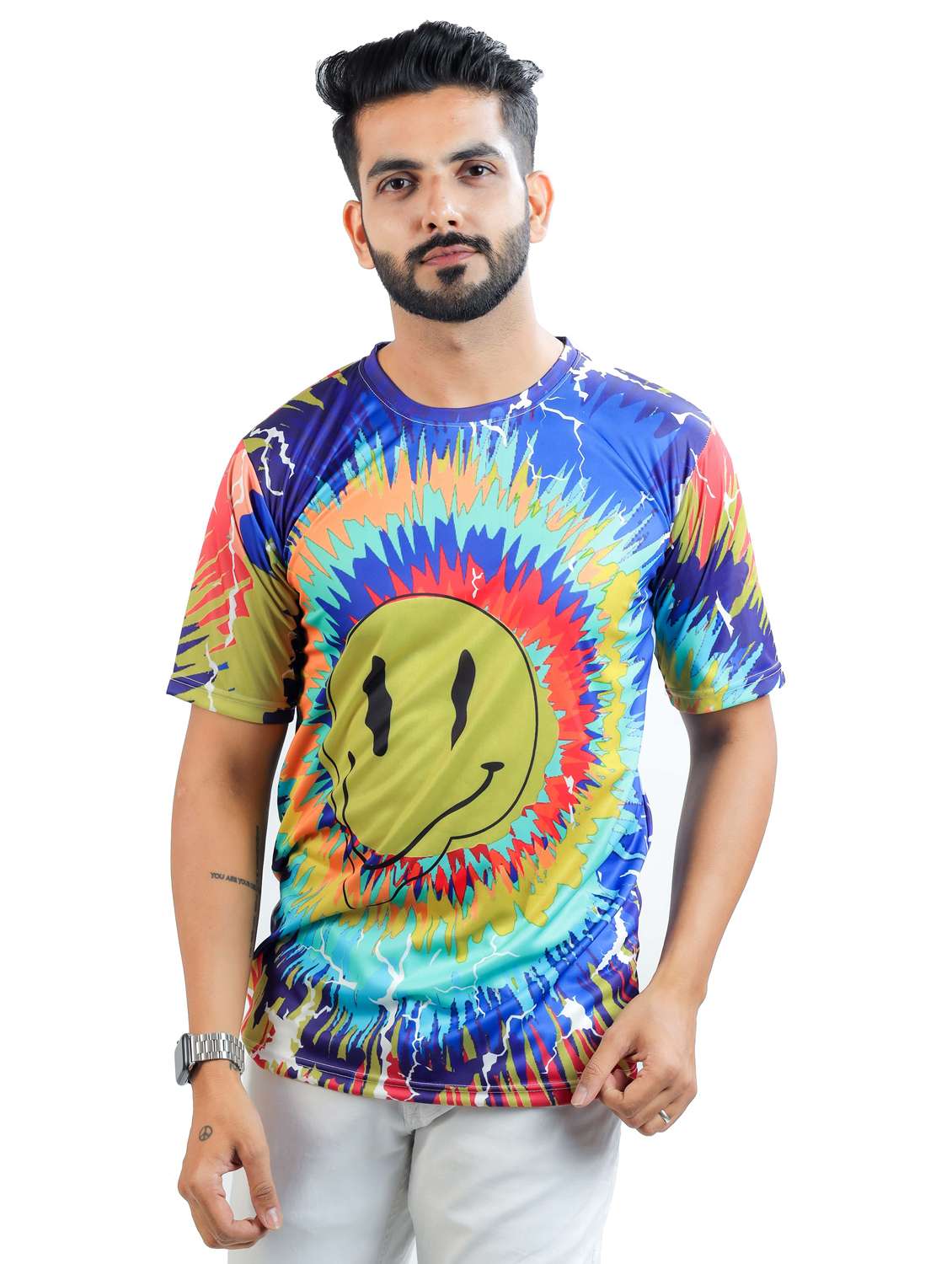 men printed short sleeve regular fit t-shirt
