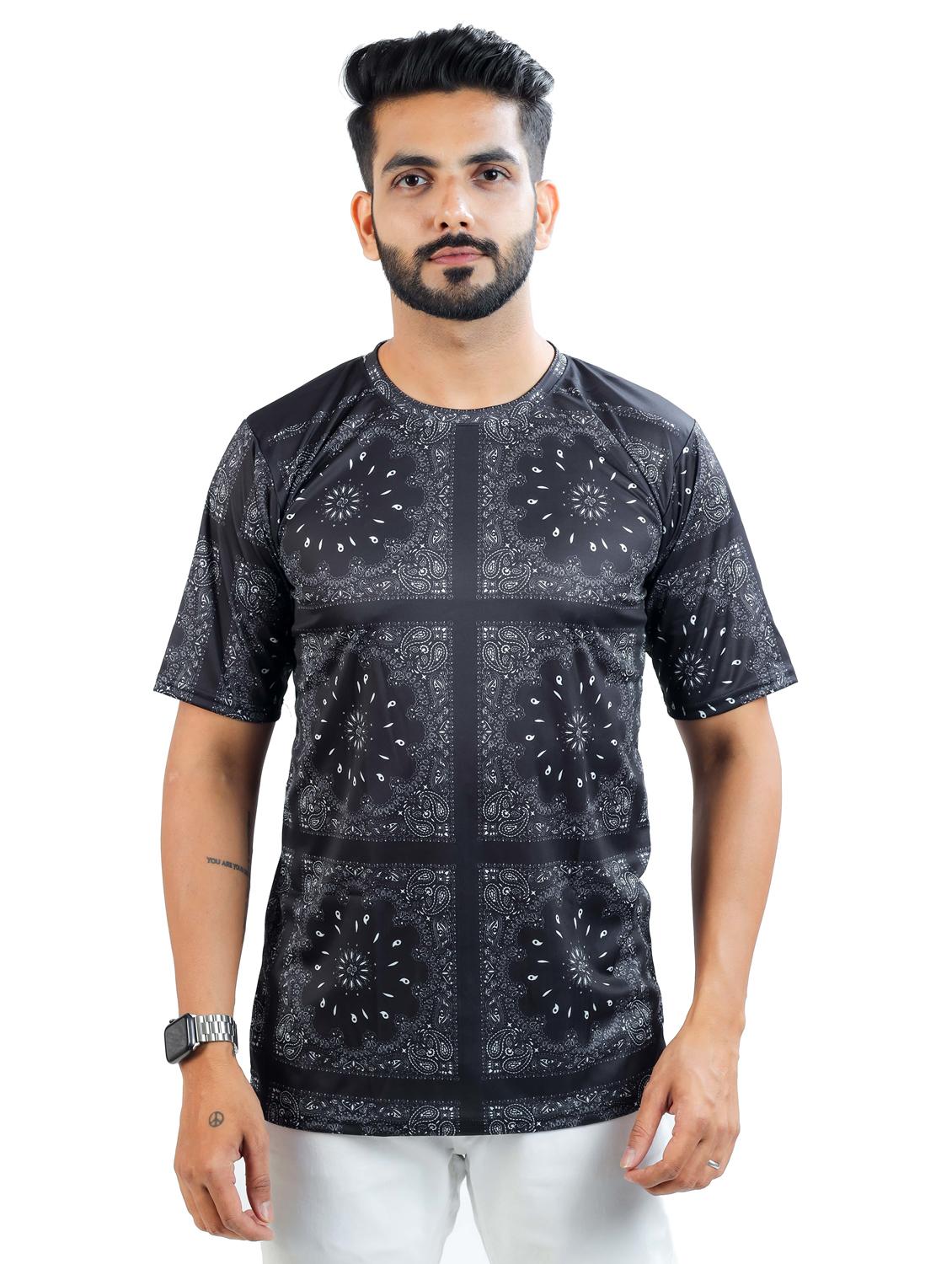 men printed short sleeve regular fit t-shirt - 22061433 - Standard Image - 2