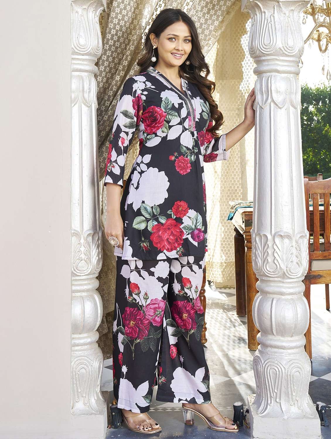 black cotton coord set - 22061530 - Standard Image - 2
