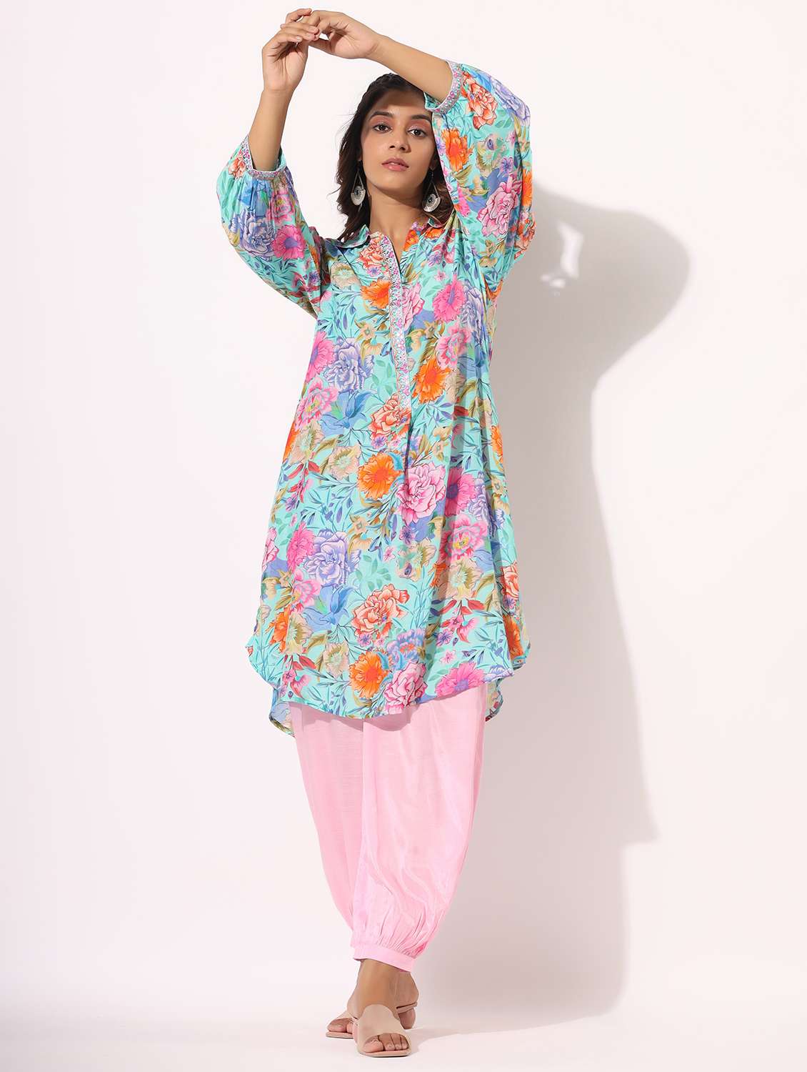 light blue muslin coord set - 22061546 - Standard Image - 2