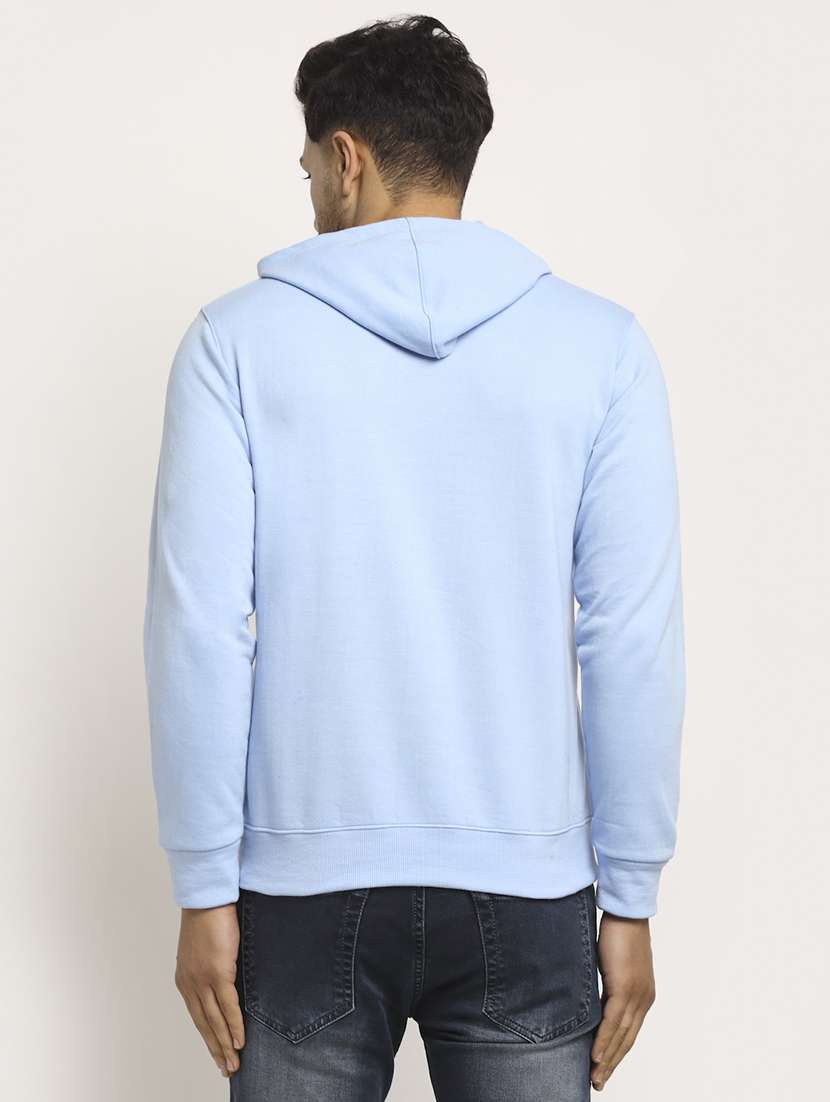 men solid long sleeve regular fit hooded sweatshirt - 22061672 -  Standard Image - 2