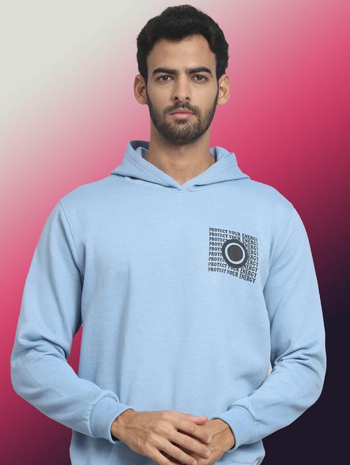 men printed long sleeve hooded sweatshirt - 22061701 - Standard Image - 0