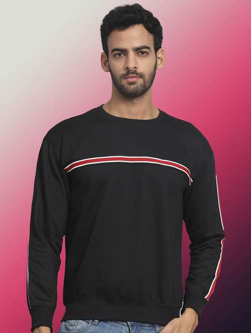 men striped long sleeve regular fit sweatshirt - 22061711 -  Standard Image - 0