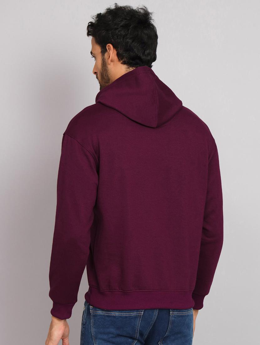 men solid long sleeve hooded sweatshirt - 22061725 - Standard Image - 2