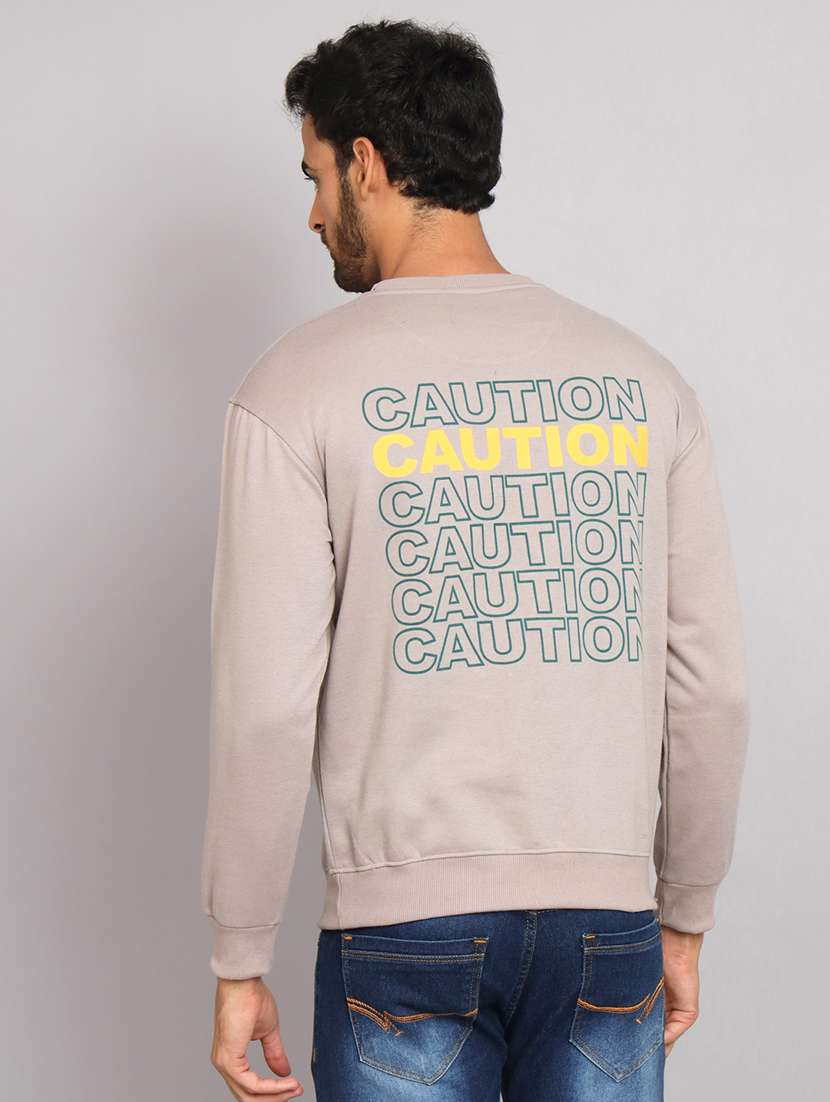 men printed long sleeve regular fit sweatshirt - 22061729 - Standard Image - 2