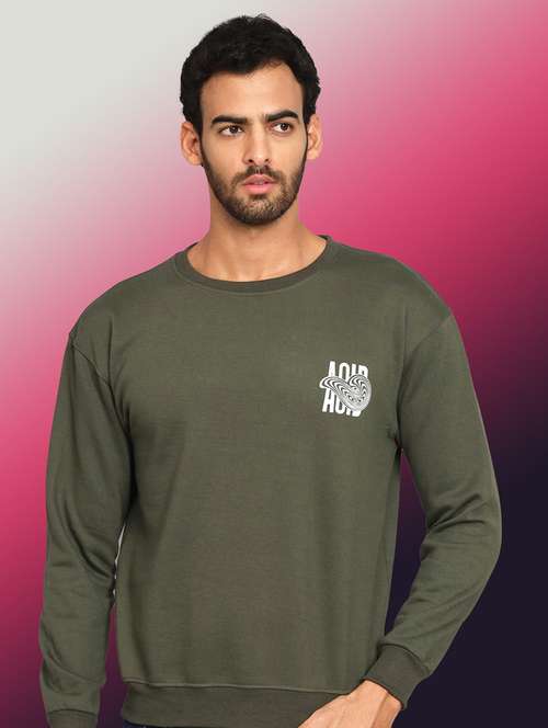 men printed long sleeve regular fit sweatshirt - 22061730 - Standard Image - 0