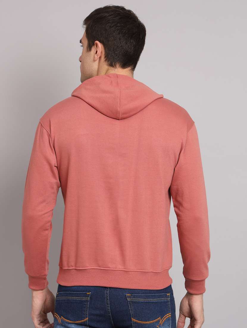 men solid long sleeve hooded sweatshirt - 22061736 -  Standard Image - 2