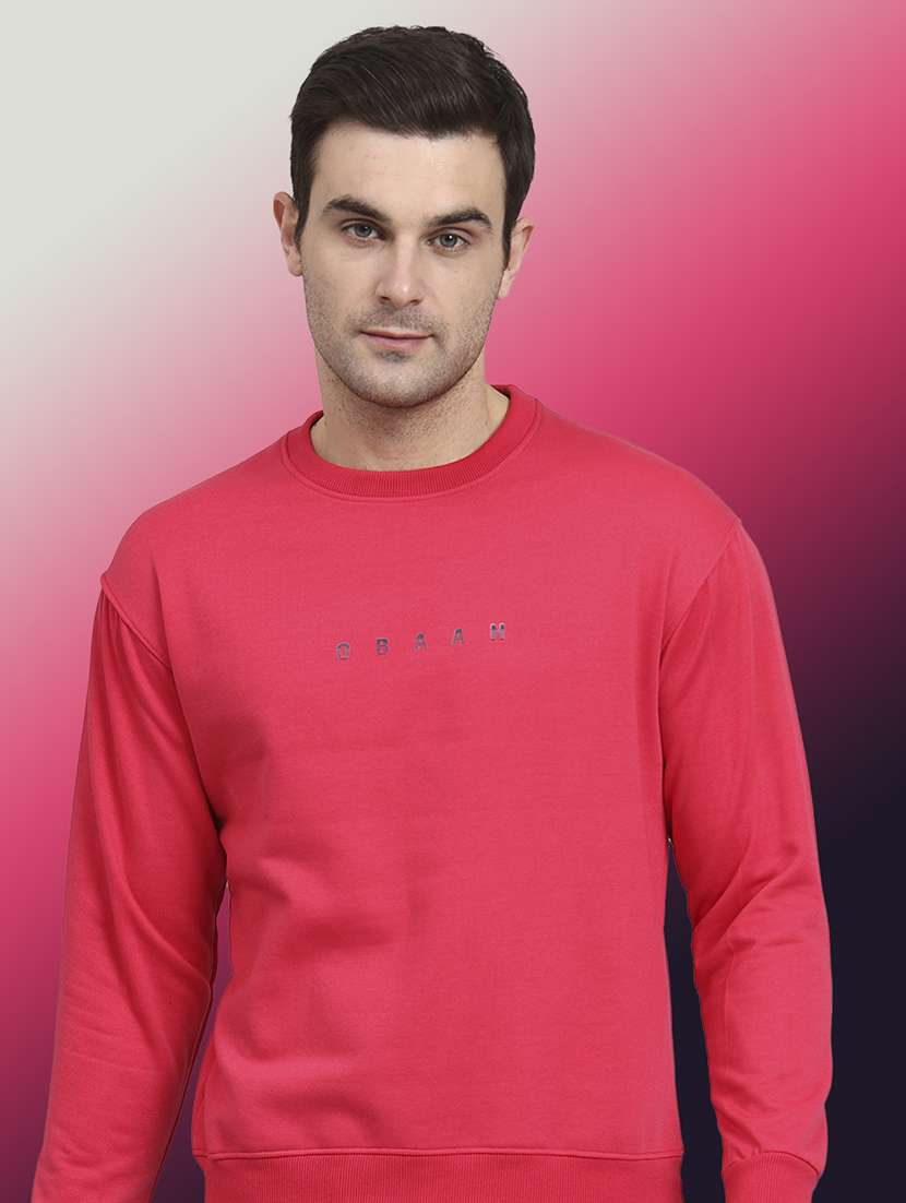 men printed long sleeve regular fit sweatshirt