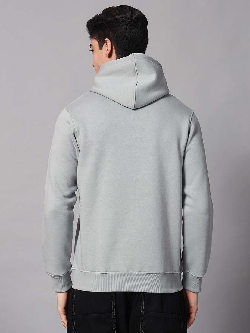 men solid long sleeve regular fit hooded sweatshirt - 22061757 -  Standard Image - 2