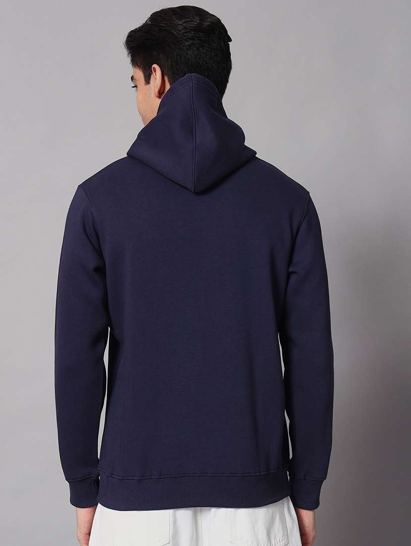 men solid long sleeve regular fit hooded sweatshirt - 22061768 -  Standard Image - 2