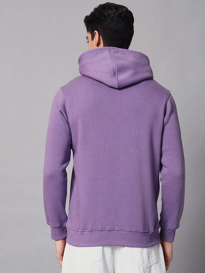 men solid long sleeve regular fit hooded sweatshirt - 22061771 -  Standard Image - 2