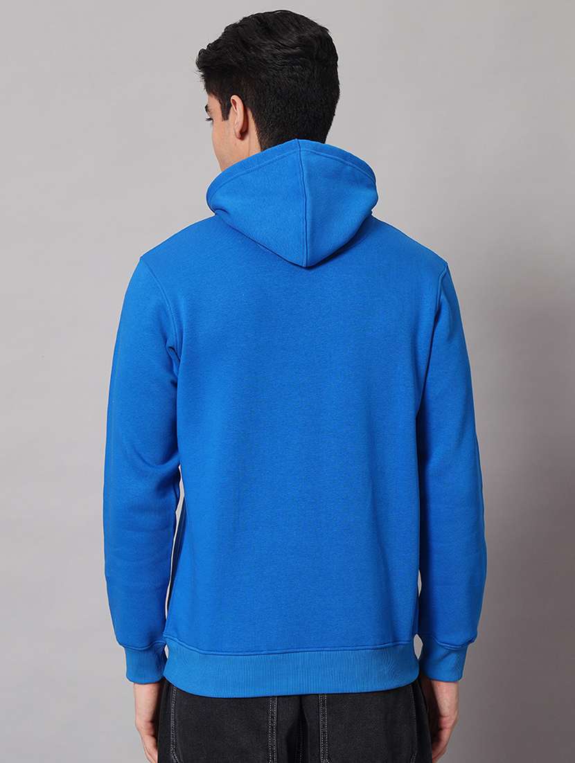 men solid long sleeve regular fit hooded sweatshirt - 22061781 - Standard Image - 2