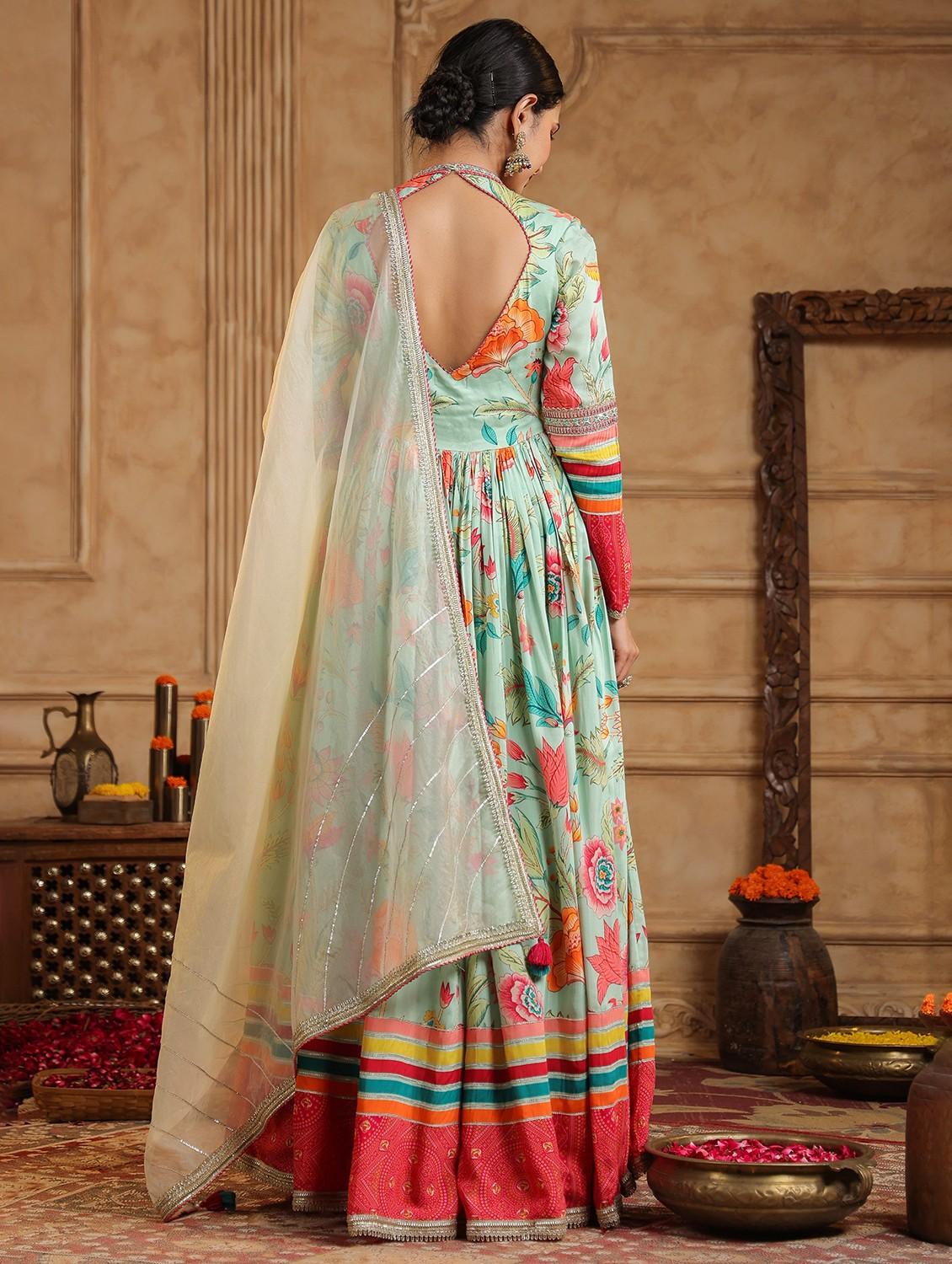 green velvet aline gown - 22061820 - Standard Image - 2