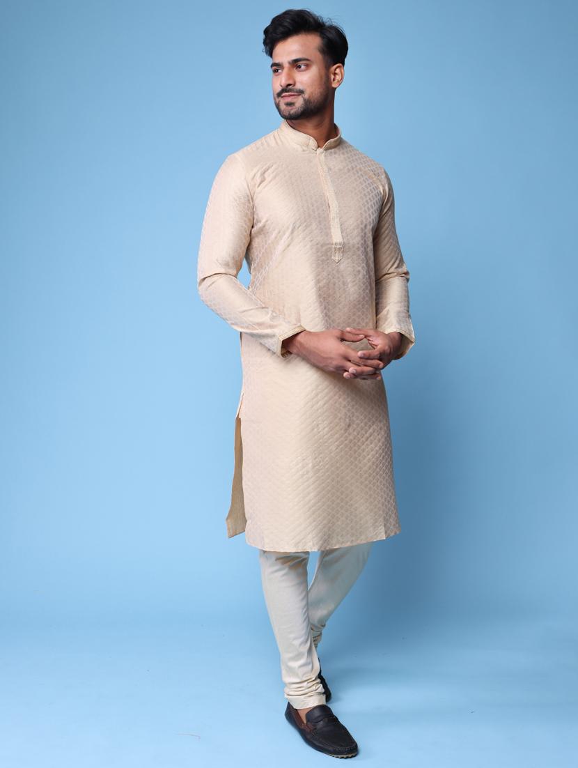 men mandarin neck kurta pyjama ethnic wear set - 22061909 - Standard Image - 2