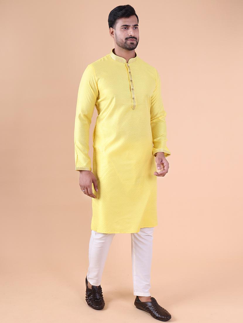 men mandarin neck kurta pyjama ethnic wear set - 22061910 - Standard Image - 2