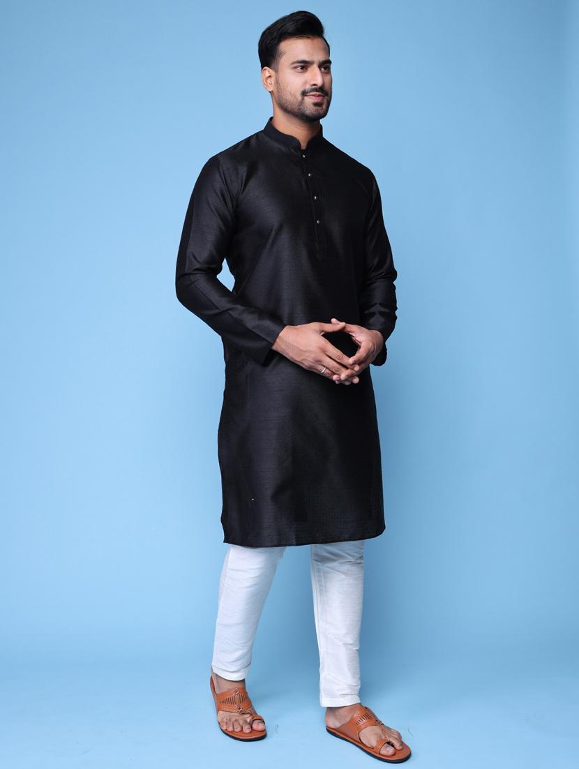 men mandarin neck kurta pyjama ethnic wear set - 22062002 - Standard Image - 2