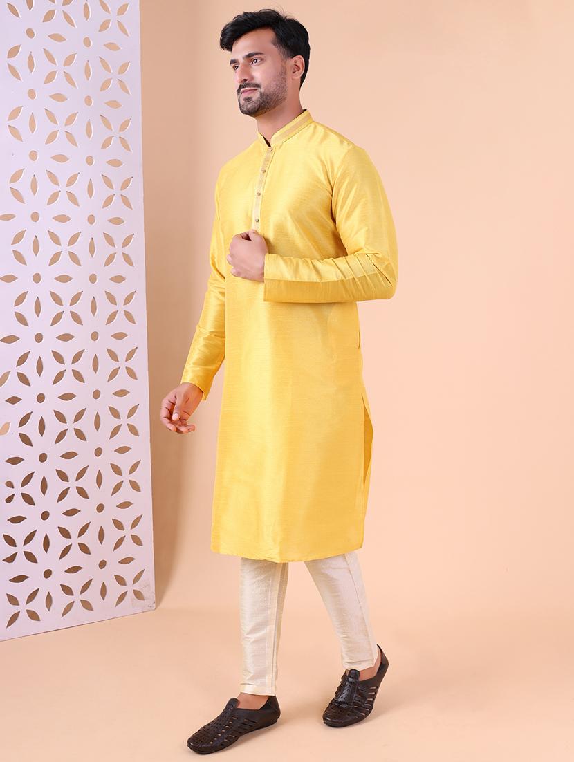 men mandarin neck kurta pyjama ethnic wear set - 22062022 - Standard Image - 2