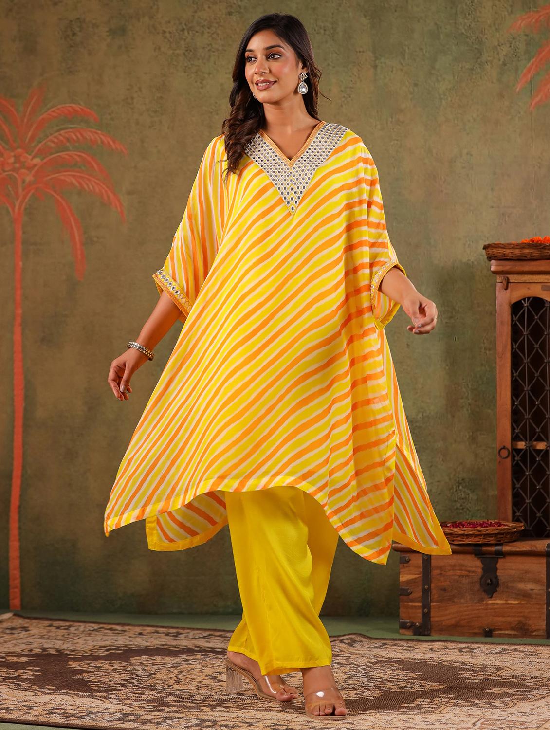 yellow silk blend coord set - 22062031 - Standard Image - 2