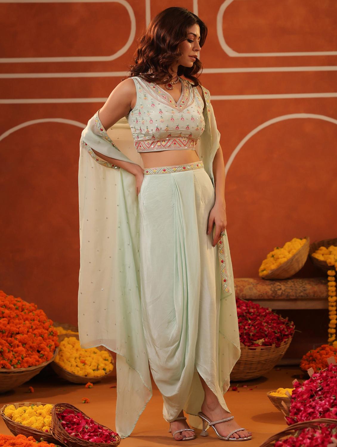 neo mint silk blend coord set - 22062033 - Standard Image - 2