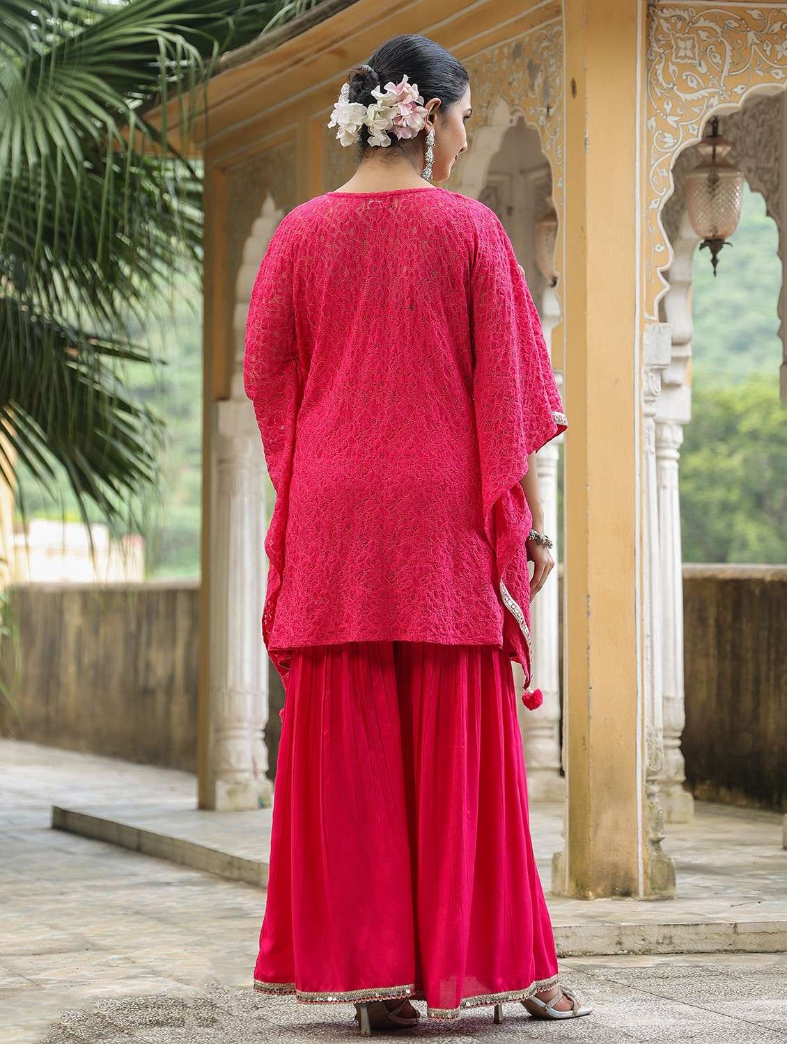 women self design kimono sleeve kaftan set - 22062111 - Standard Image - 2