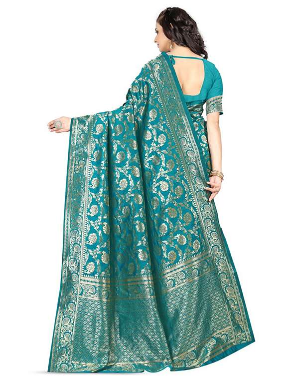 women self design banarasi saree with blouse - 22062128 - Standard Image - 2