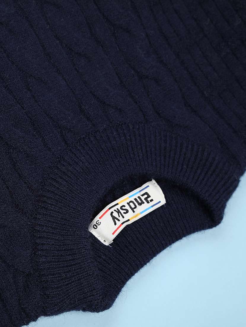 boys self design long sleeve sweater - 22062297 -  Standard Image - 2