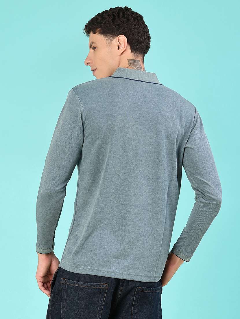men solid long sleeve regular fit polo t-shirt - 22062329 -  Standard Image - 2