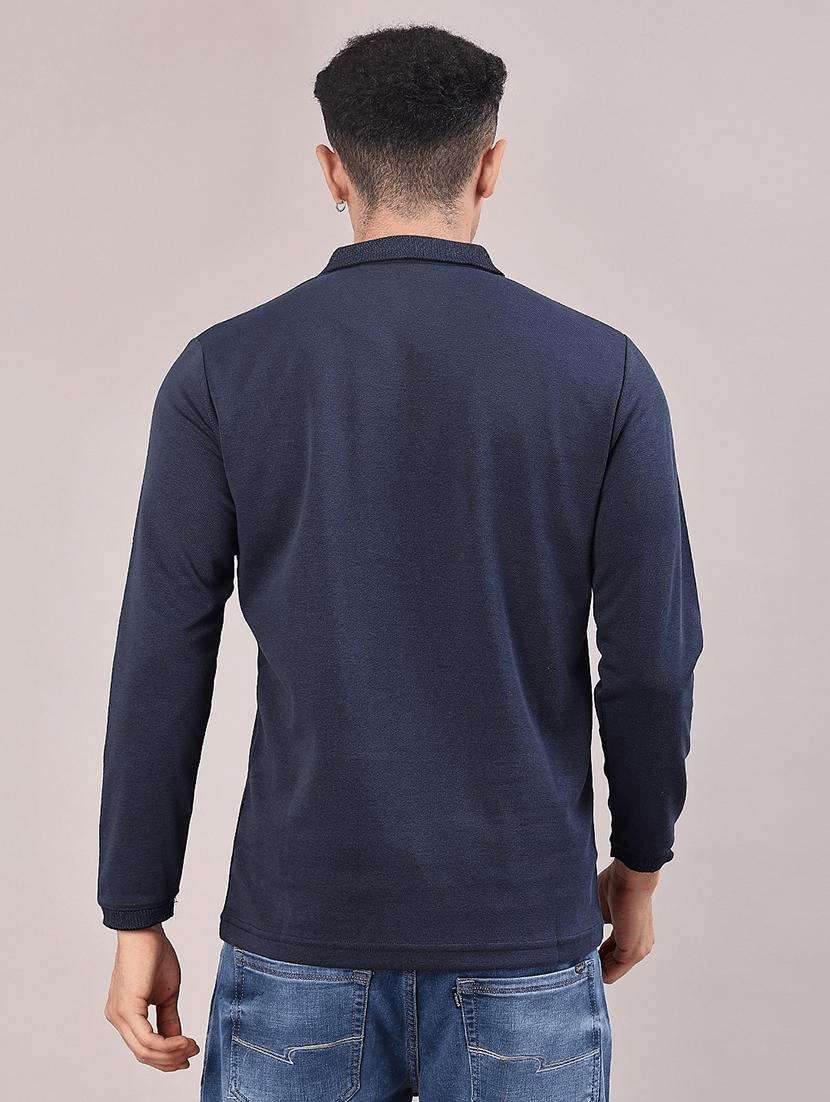 men solid long sleeve regular fit polo t-shirt - 22062332 -  Standard Image - 2