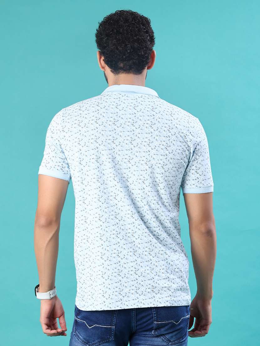 men printed short sleeve regular fit polo t-shirt - 22062354 -  Standard Image - 2