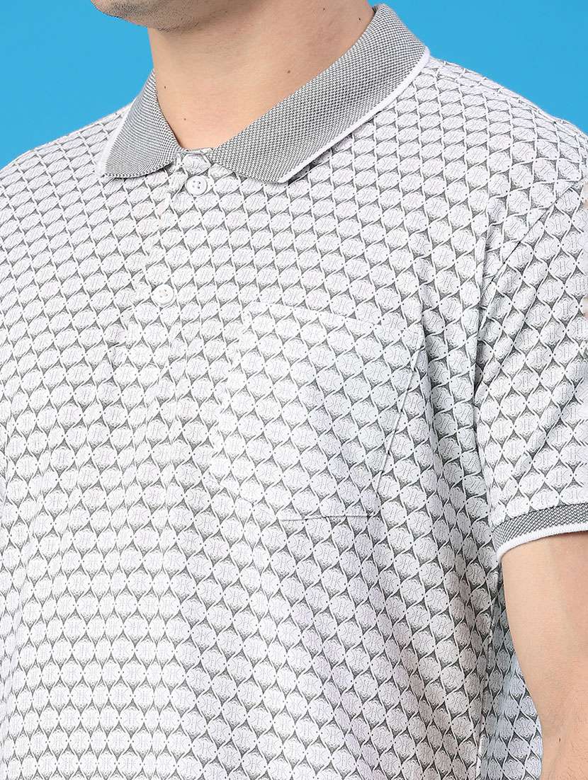 men printed short sleeve regular fit polo t-shirt - 22062355 -  Standard Image - 2