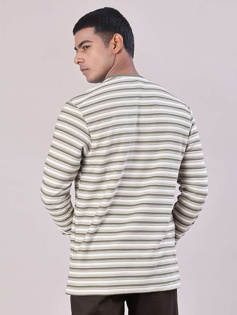 men striped long sleeve regular fit t-shirt - 22062415 -  Standard Image - 2